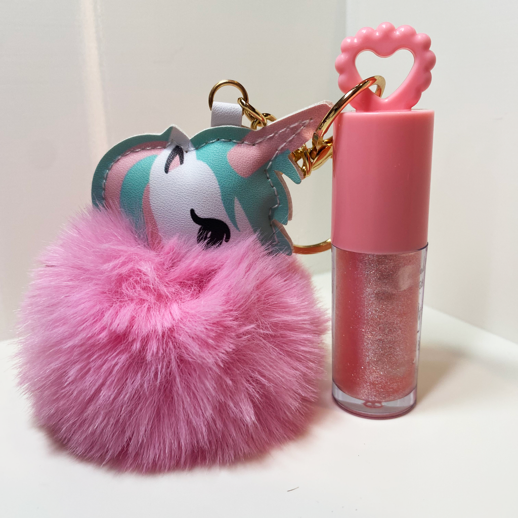Micolor Lip Gloss Llavero Unicornio