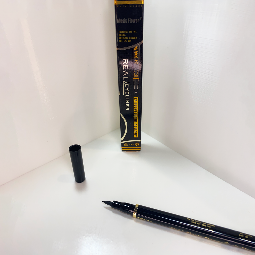 Music Flower Real Pen Eyeliner 24H Delineador a Prueba de Agua