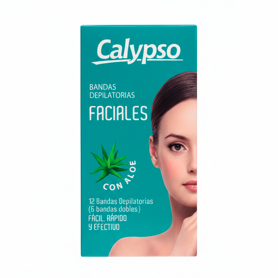 Calypso Bandas Depilatorias Faciales con Aloe