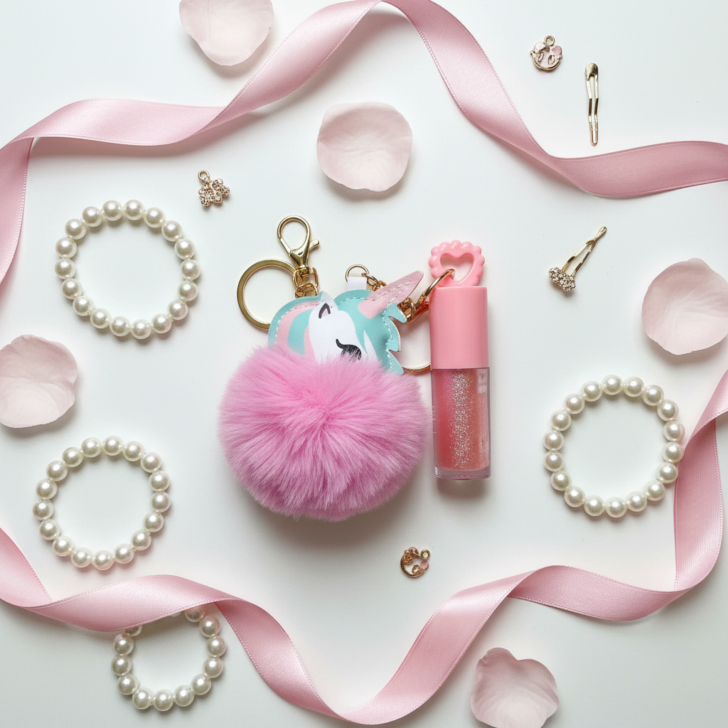 Micolor Lip Gloss Llavero Unicornio